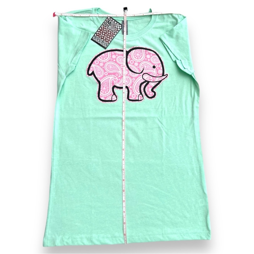 Micro Me Mint Paisley Elephant Tee